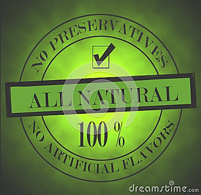 All Natural Stamp Stock Photo