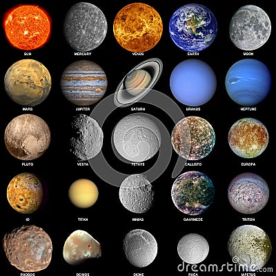 The solar system Updated Stock Photo