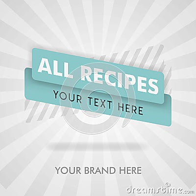 All recipes cookbook counter for america. all easy recipes and delicious chinese recipes. can be for promotion, advertising, ad, m Vector Illustration