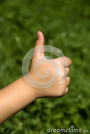 All right - Ok hand sign Stock Photo