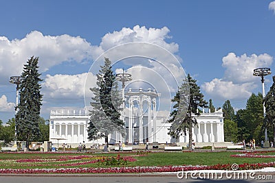 All-Russian Exhibition Center, Moscow, Russia. Pavilion of Uzbekistan Editorial Stock Photo