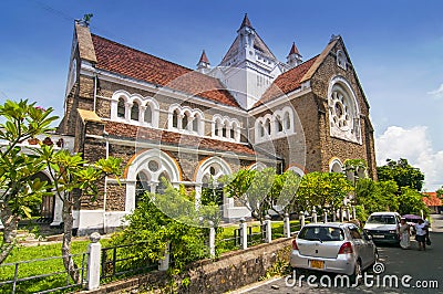 All Saints Anglican Church in Galle, Sri Lanka. The church was built in 1871 and it is one of the most beautiful Anglican Churches Editorial Stock Photo