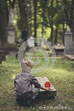 All Saints` Day. Memory of the dead. Stock Photo