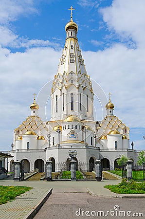 Temple-monument in honor of All Saints and in memory of victims who saved our Fatherland, Minsk, Belarus Stock Photo