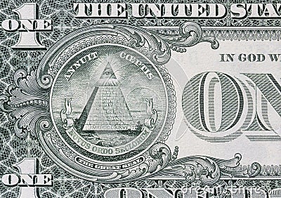 All-seeing eye on the dollar Stock Photo