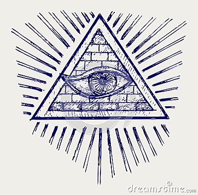 All seeing eye Vector Illustration