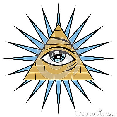 All Seeing Eye of Providence Vector Illustration