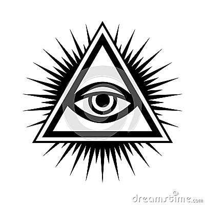 All-Seeing Eye (The Eye of Providence) Vector Illustration