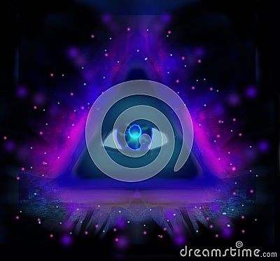 All seeing eye Cartoon Illustration