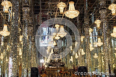 All Silver Temple in Wat Muang, Thailand Stock Photo