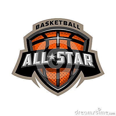 All star basketball, sports logo emblem. Vector Illustration