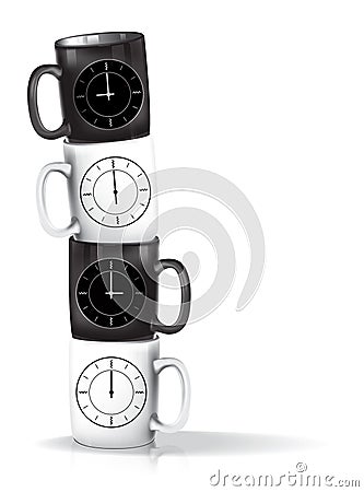 All time empty coffee cups Vector Illustration