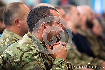 All-Ukrainian Forum of participants of ATO Editorial Stock Photo