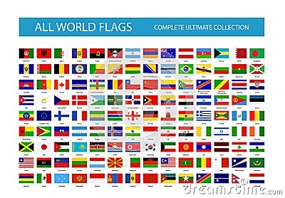 All Vector World Country Flags. Part 1 Vector Illustration