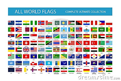 All Vector World Country Flags. Part 2 Vector Illustration