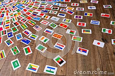 All world country national flags, Background photo for travelers Stock Photo