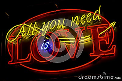 Love neon sign Editorial Stock Photo