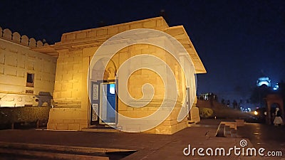 Allama Iqbal Tomb building at night Stock Photo