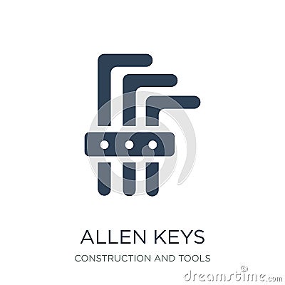 allen keys icon in trendy design style. allen keys icon isolated on white background. allen keys vector icon simple and modern Vector Illustration