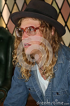 Allen Stone interviewed at the ATO Cabin in New York Editorial Stock Photo