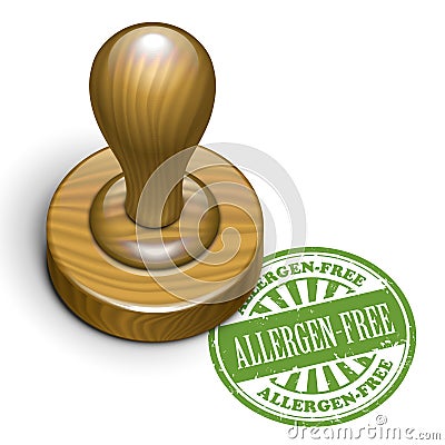 Allergen-free grunge rubber stamp Vector Illustration