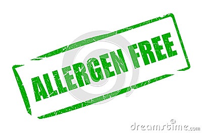 Allergen free rubber stamp Stock Photo