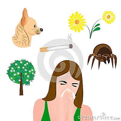 Allergens infographic Vector Illustration