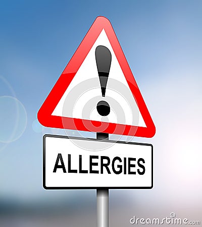 Allergies warning. Stock Photo