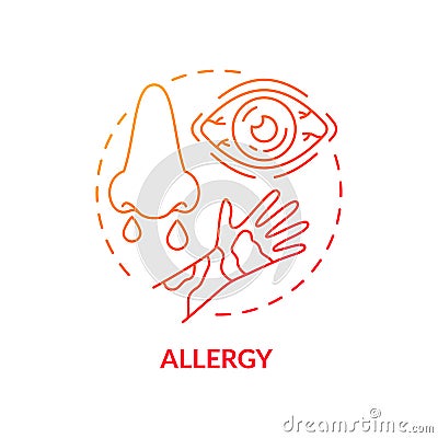 Allergy concept icon Vector Illustration