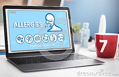Allergy Hypersensitive Sensitivity Healthcare Infection Concept Stock Photo