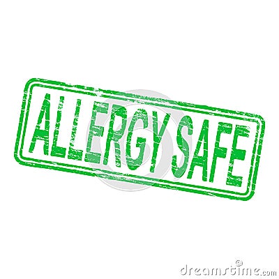 Allergy Safe Stamp Vector Illustration