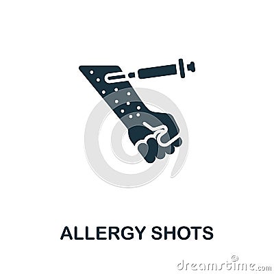 Allergy Shots icon. Monochrome simple Allergy icon for templates, web design and infographics Vector Illustration