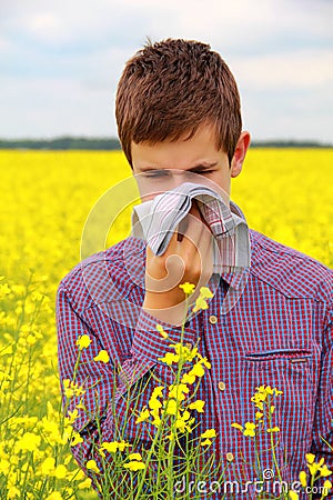 Pollen Allergy Stock Photo