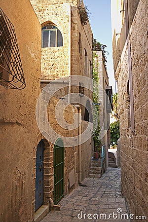 Alley, Old Jaffa City, Israel Stock Photo