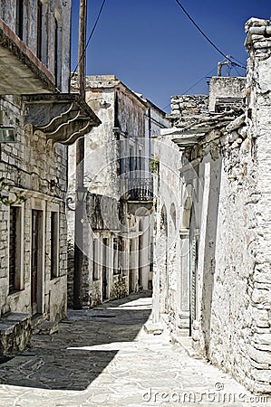 Alley in a ruined Village Stock Photo