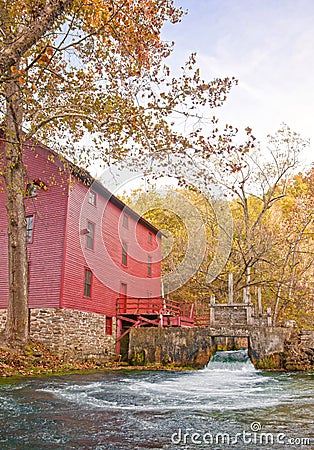 Alley spring mill house Stock Photo