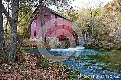 Alley spring missouri in fall Stock Photo