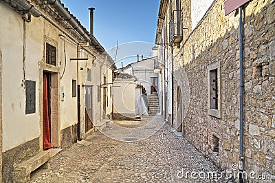 Alleyway. Bovino. Foggia. Apulia. Stock Photo