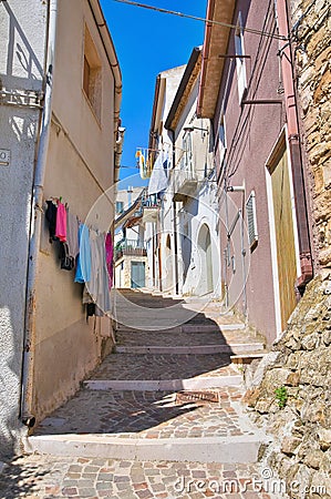Alleyway. Deliceto. Puglia. Italy. Stock Photo