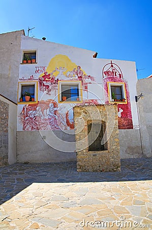 Alleyway. Satriano di Lucania. Italy. Editorial Stock Photo