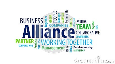 Alliance Word Cloud Vector Illustration