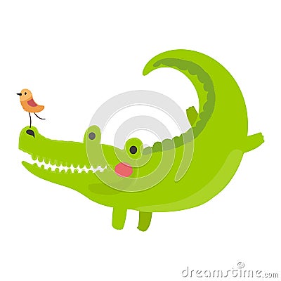 Alligator animal set illustration vector Vector Illustration