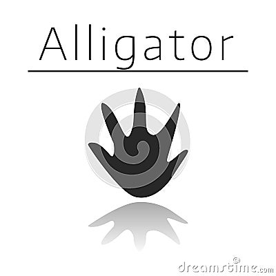 Alligator animal track Stock Photo