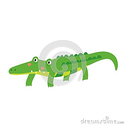 An alligator cartoon character. Vector Illustration