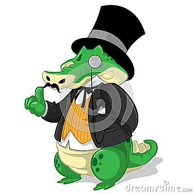 Alligator Cartoon Vector Illustration
