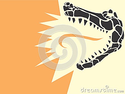 Alligator Head Vector Illustration