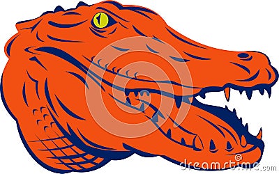 Alligator head mascot Vector Illustration