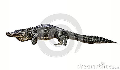 Alligator Alligator mississippiensis Cartoon Illustration