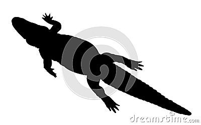 Alligator silhouette Vector Illustration