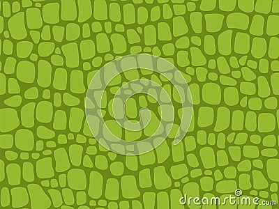 Alligator skin texture. Seamless crocodile pattern, green reptile and wild tropical animal lether vector background Vector Illustration